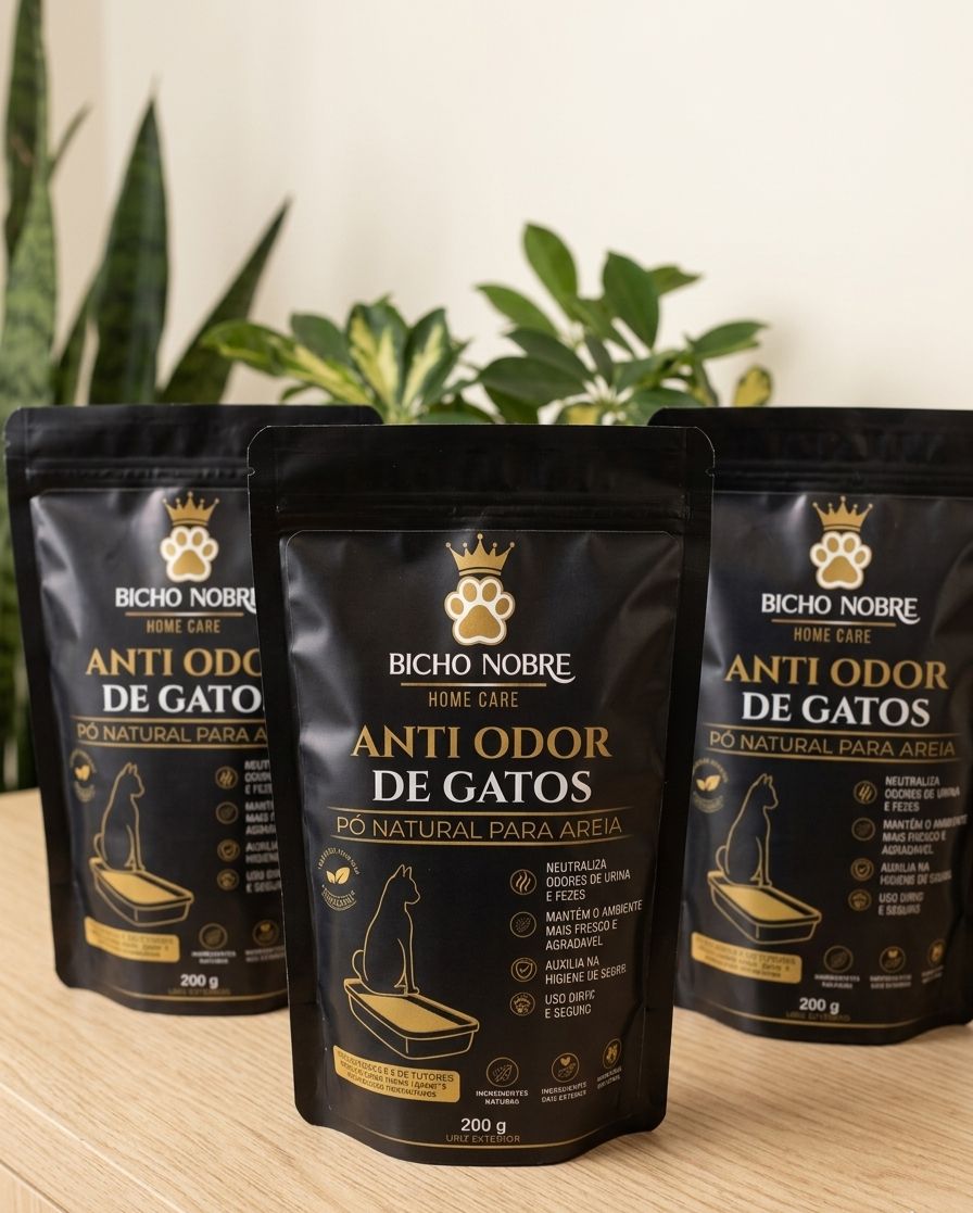 Anti Odor para Areia de Gatos — Adeus cheiro forte da caixa de areia